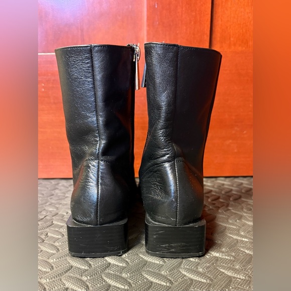 Zara Black Leather Ankle Booties - Picture 4 of 6